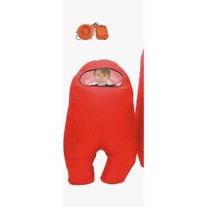 Among Us Red Imposter Inflatable Astronaut Gamer Costume Youth One Size Fanfx
